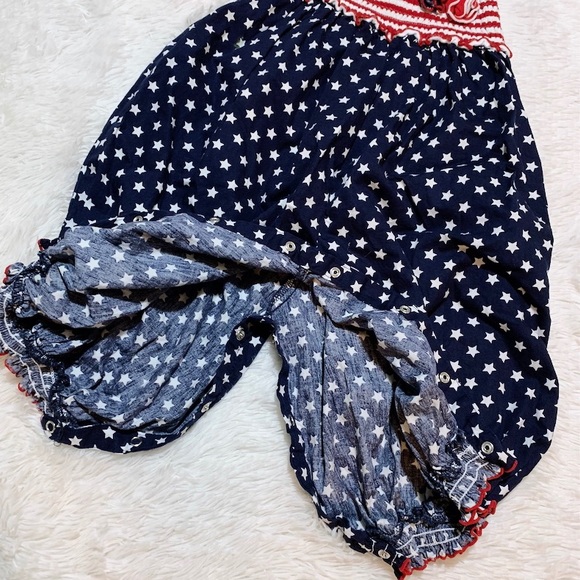 ‼️SOLD‼️ BONNIE JEAN | Flag “Party Pants” Romper - Picture 5 of 5